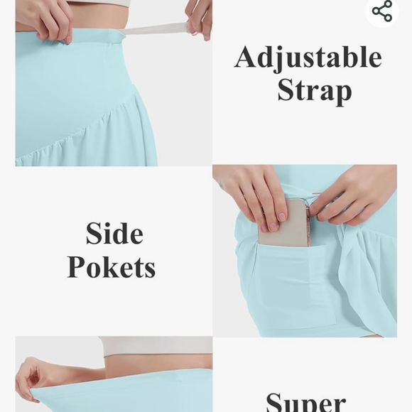 NWT EXARUS Maternity Flowy Shorts Athletic Butterfly 2 in 1 Size XXL - Picture 5 of 8